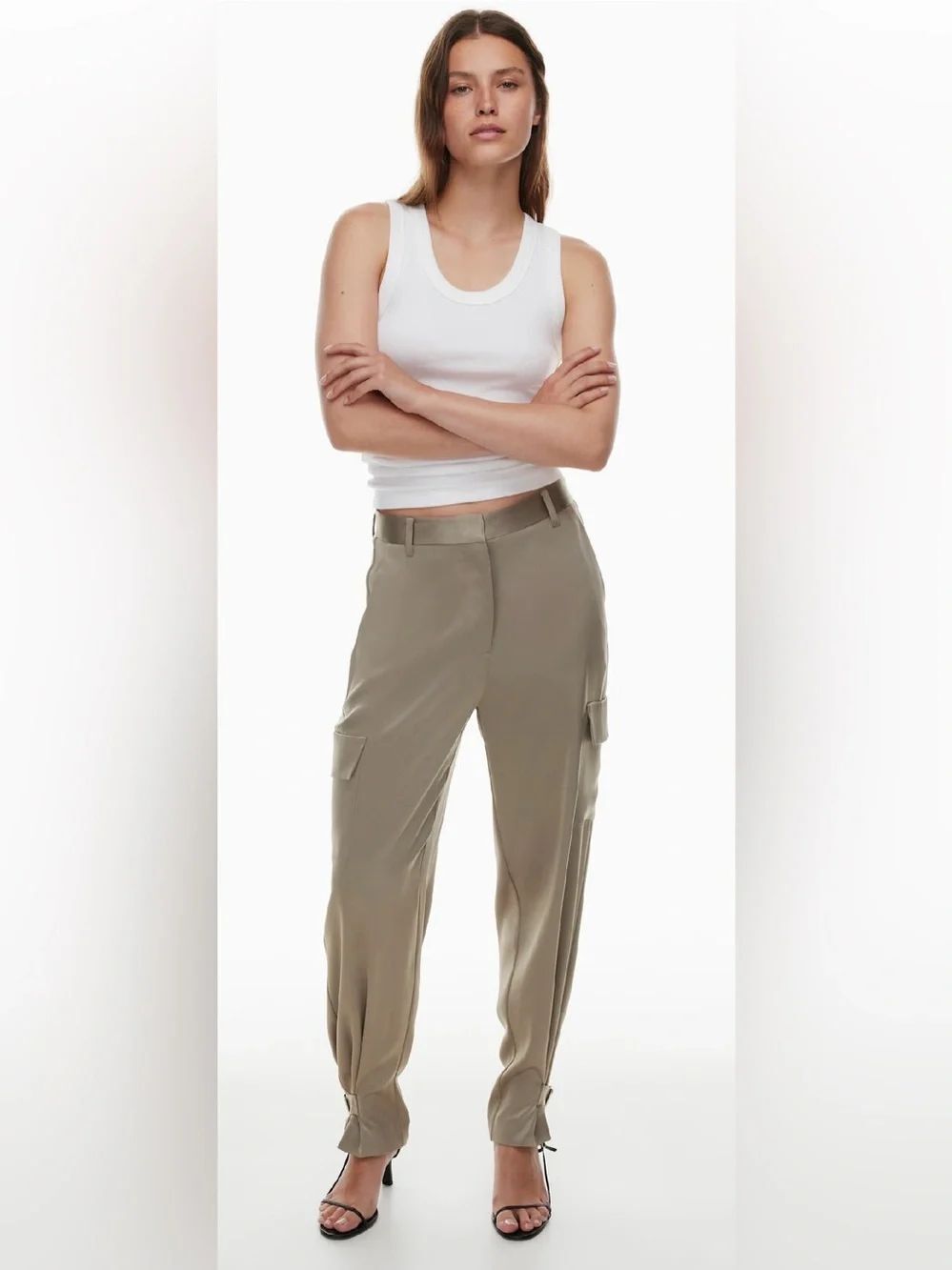 Babaton Olive-Taupe Wide-Leg Cargo Pants
Refined Satin size 4
$148